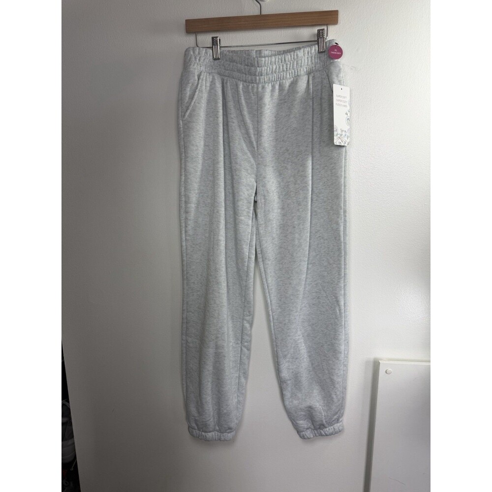 Bloom Seasons Womens XL Gray Fleece Jogger Sweatpants Soft Cozy Lounge Pants - Picture 2 of 8